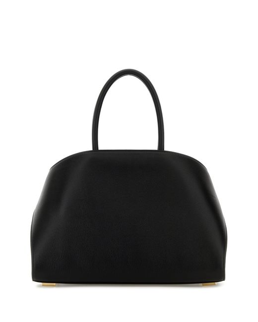 Ferragamo Black Leather Small Hug Handbag