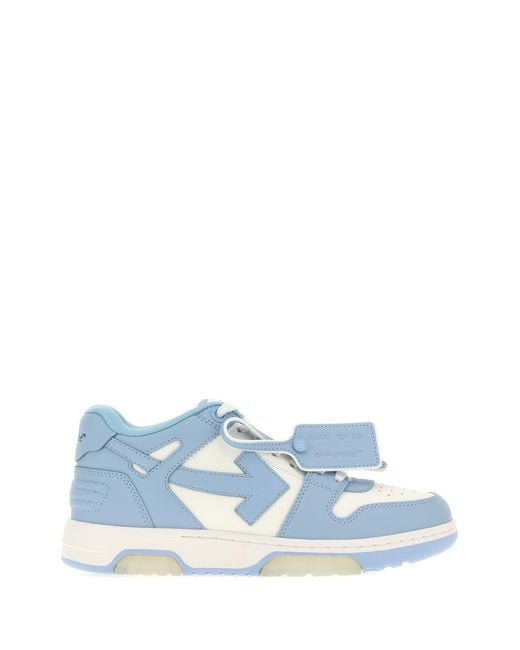Off-White c/o Virgil Abloh Blue Two-tone Leather Out Of Office Sneakers