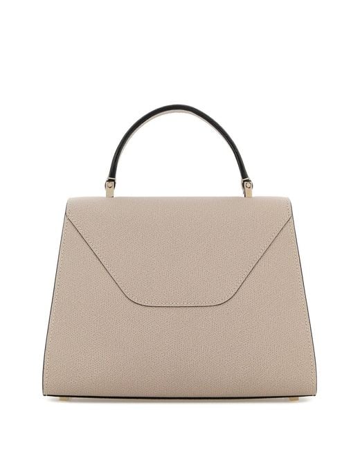 Valextra Natural Dove Grey Leather Medium Iside Handbag