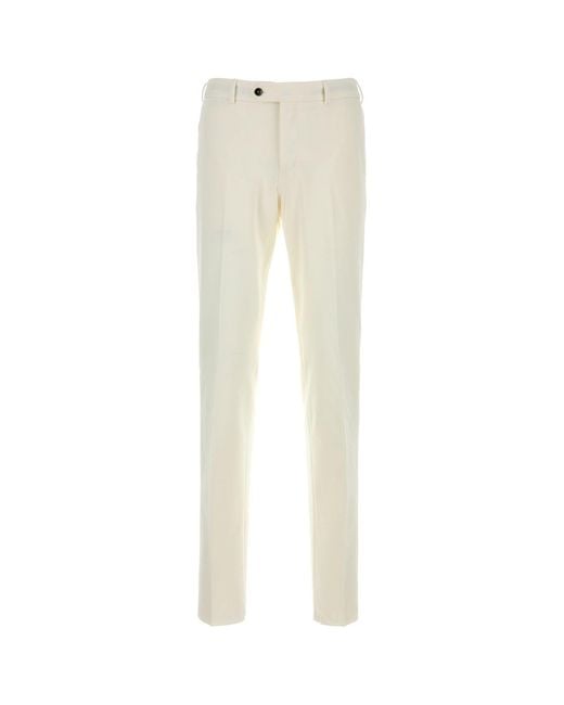 PT Torino White Stretch Cotton Blend Style joggers for men