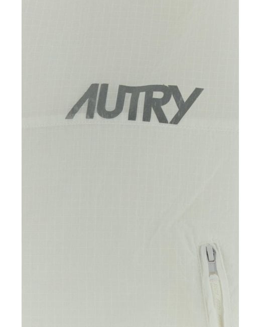 Autry White Nylon Windbreaker