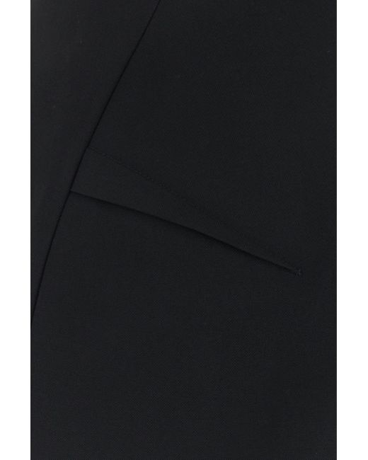 Gonna midi in misto lana di Versace in Black