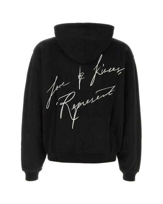 Represent Black Cotton Sweatshirt for men