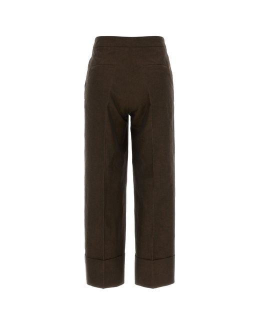 PT Torino Black Chocolate Cotton Blend Colette Palazzo Pant