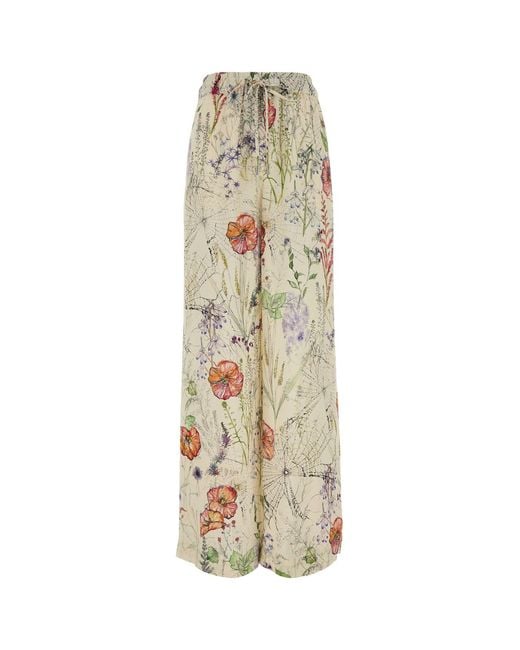 McQueen White Printed Crepe Pyjamas Pant