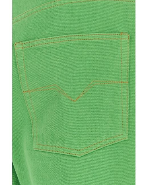 Versace Green Mid Rise Jeans for men