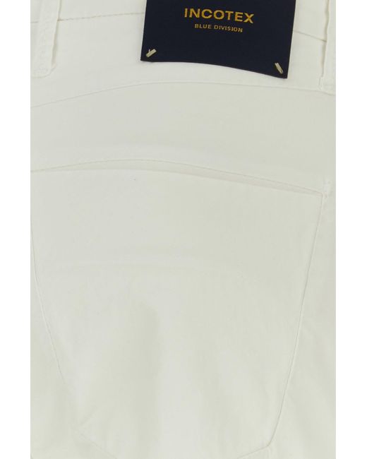 Incotex White Cotton Pant for men