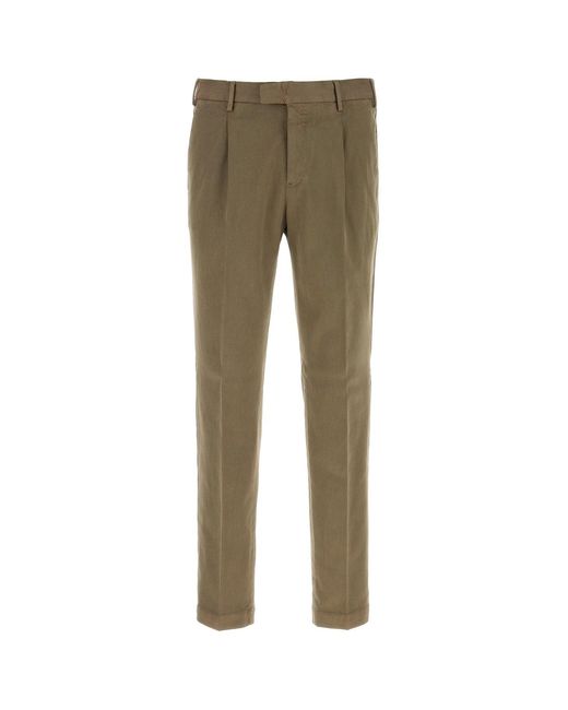PT Torino Green Mud Stretch Cotton Pant for men