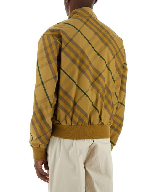 Burberry Green Embroidered Cotton Bomber Jacket for men