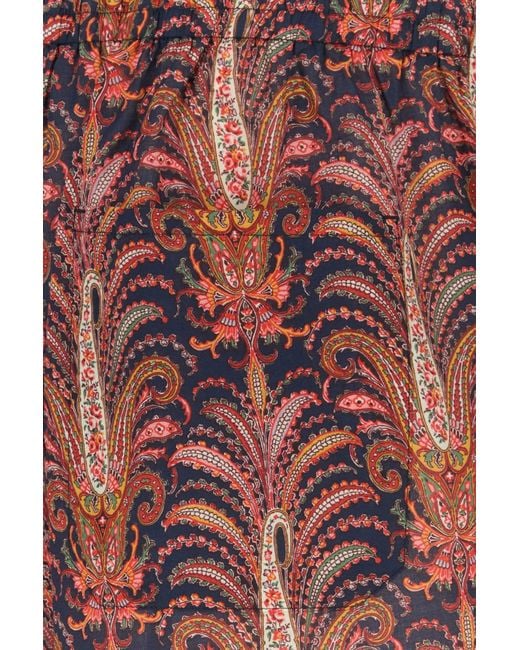 Valentino Garavani Red Printed Cotton Bermuda Shorts for men