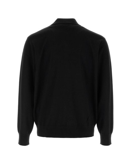 Dries Van Noten Black Wool Muano Sweater for men