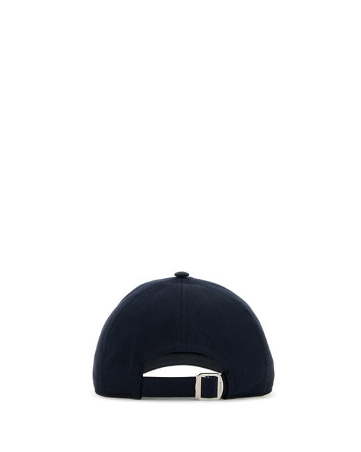 Cappello da baseball in cotone stretch blu navy di Gucci in Blue da Uomo