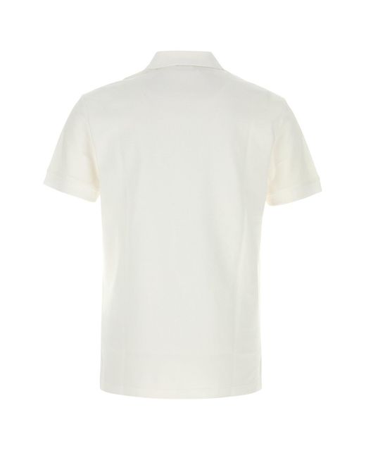 Burberry White Piquet Polo Shirt for men