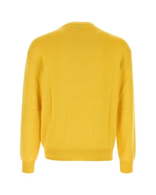 Moschino Yellow Wool Sweater for men