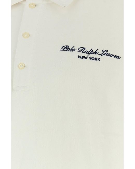 Polo Ralph Lauren White Cotton Blend Polo Shirt for men