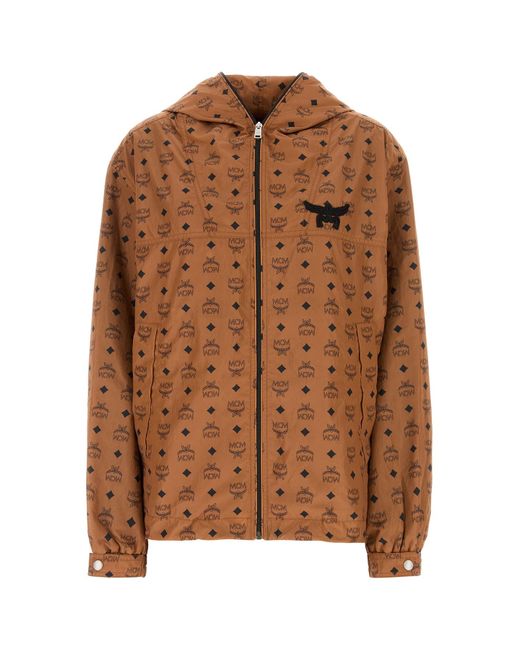 MCM Brown Printed Nylon Jacket