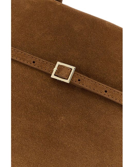 MANU Atelier Brown Caramel Suede Le Cambon 40 Handbag