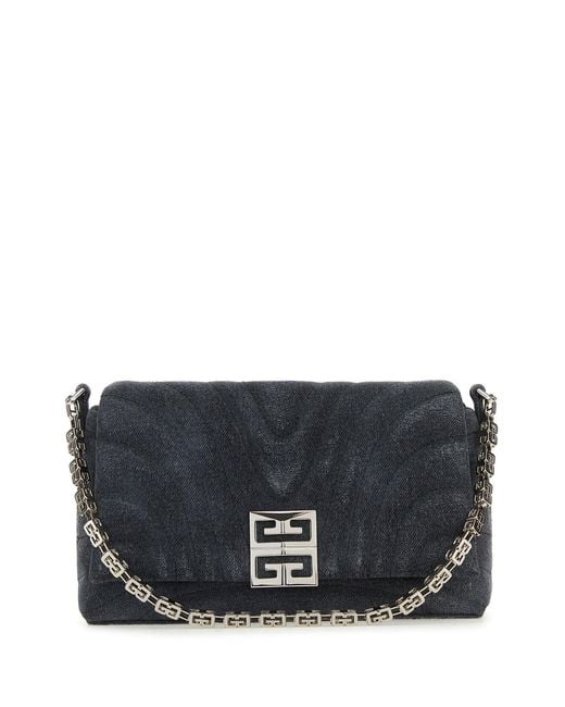 Givenchy Black Denim Medium 4g Soft Handbag