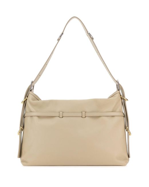 Givenchy Natural Sand Leather Medium Voyou Shoulder Bag