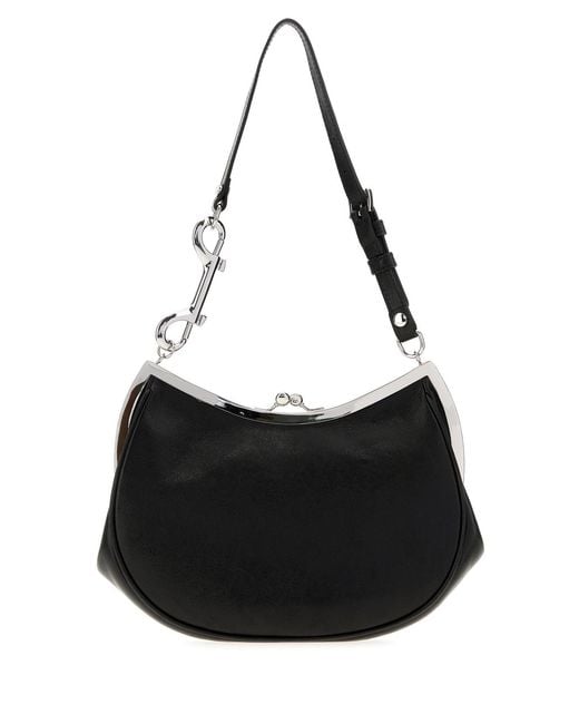 Vivienne Westwood Black Leather Charm Frame Purse Shoulder Bag