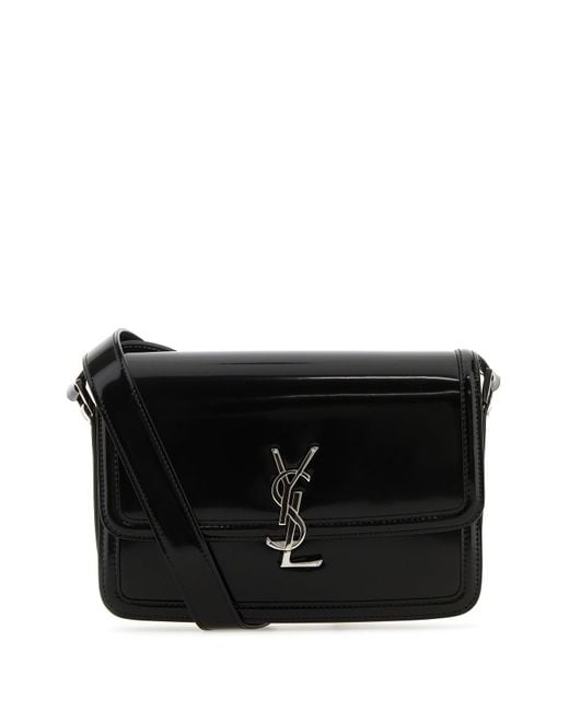 Borsa a tracolla Solferino media in pelle nera di Saint Laurent in Black da Uomo