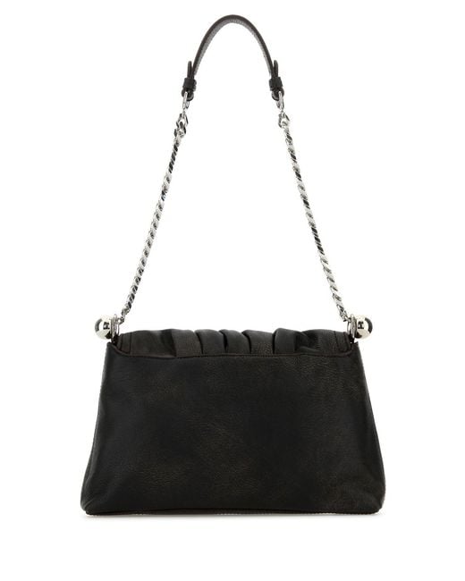 Isabel Marant Black Dark Leather Bolton Shoulder Bag