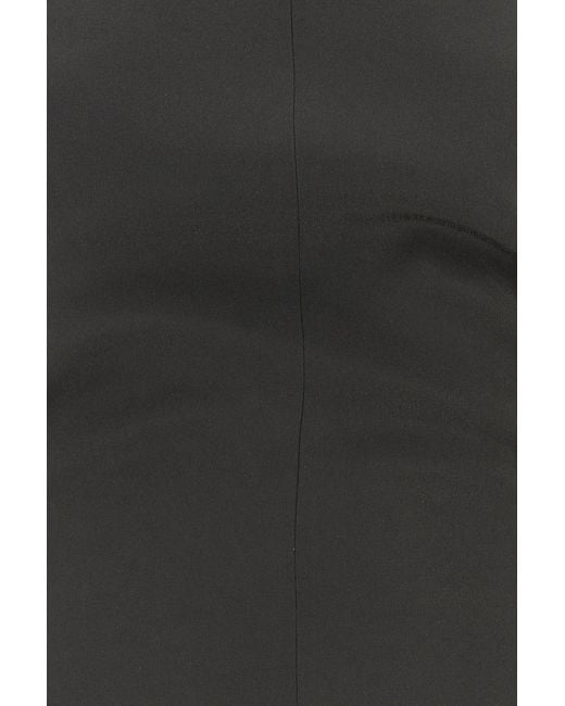 Giorgio Armani Black Dark Grey Stretch Crepe Dress