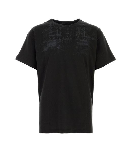 Maison Margiela Black Crew Neck T-Shirt for men