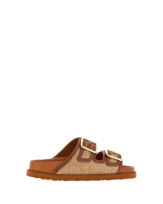 Birkenstock Brown Raffi Arizona Slippers