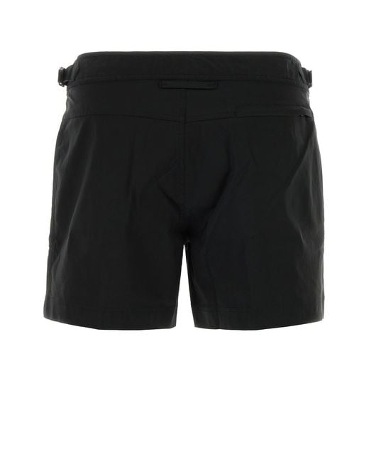 Tom Ford Black Polyester Swimming Shorts for men