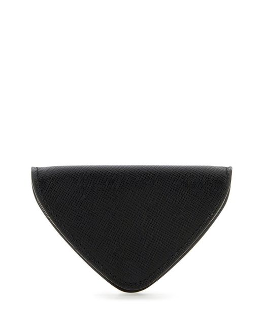 Portamonete in pelle nera di Prada in Black da Uomo