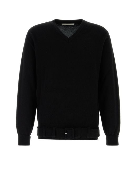 Maglione in misto lana nera di Random Identities in Black da Uomo