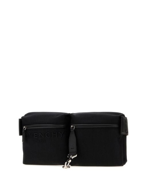 Givenchy Black Canvas Cargo Belt Bag for men