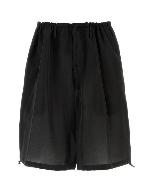 Yohji Yamamoto Black Solid Shorts for men