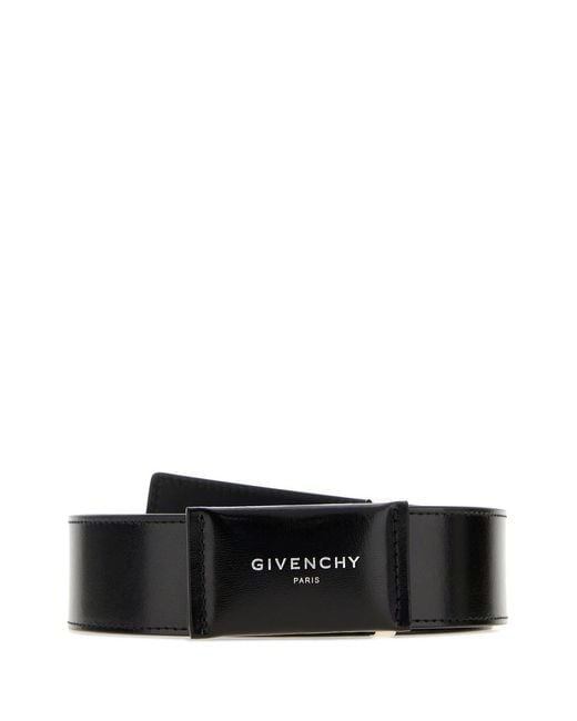 Givenchy White Black Leather Antigona Belt for men
