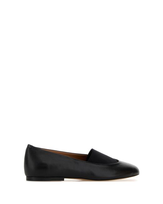 Jil Sander Black Leather Elyss Ballerinas