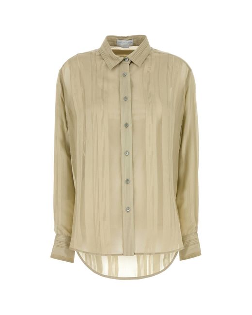 Camicia in seta kaki di Stella McCartney in Natural