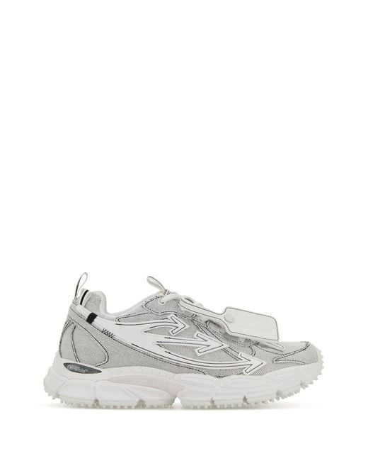 Off-White c/o Virgil Abloh White Two-tone Denim Sneakers