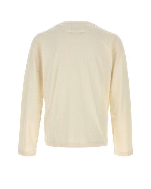 Extreme Cashmere White Ivory Cotton Blend N°500 Sweater for men