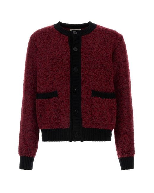 Ernest W. Baker Melange Tiziano Red Acrylic Blend Cardigan for men