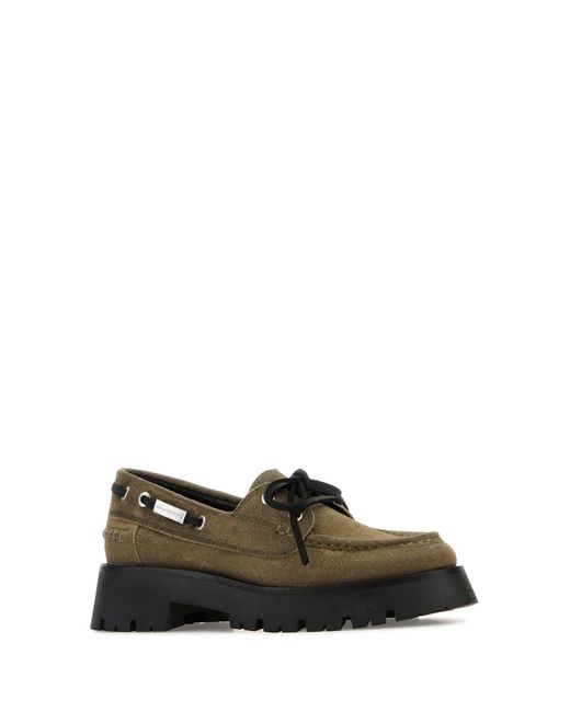 Mocassini Carson in pelle scamosciata kaki di Alexander Wang in Multicolor