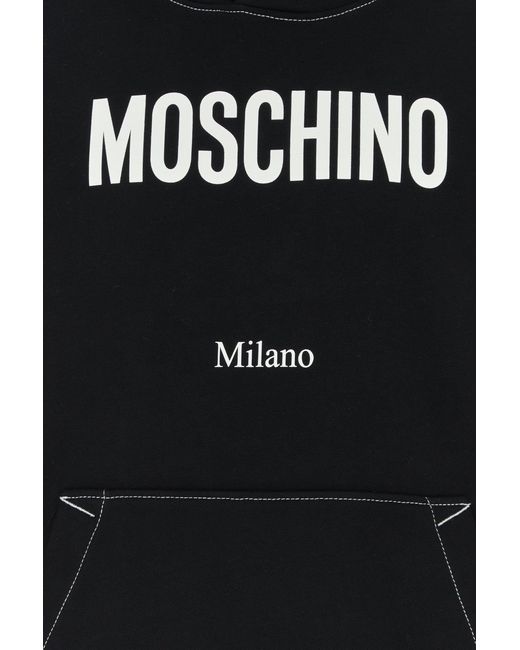 Moschino Black Cotton Sweatshirt for men