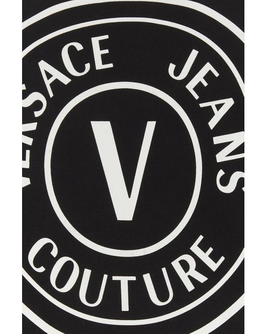 Felpa di cotone nera di Versace in Black