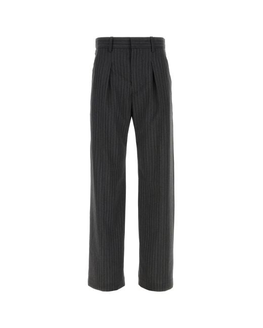 Isabel Marant Black Embroidered Wool Blend Lisetta Pant