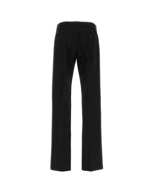 McQueen Black Cotton Blend Pant for men