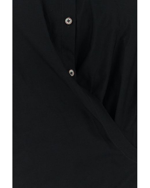 Camicia in misto cotone nero di Lemaire in Black