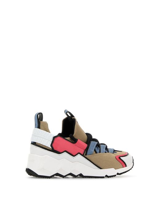 Pierre Hardy White Multicolor Canvas And Leather Trek Comet Sneakers