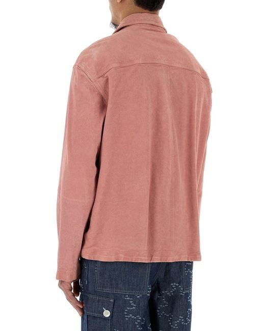 Marni Pink Suede Shirt for men