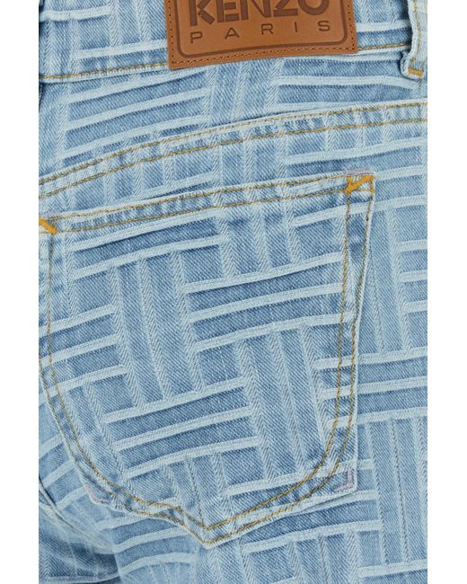 KENZO Blue Embroidered Denim Jeans