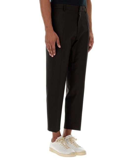 Jil Sander Black Dark Wool Pant for men